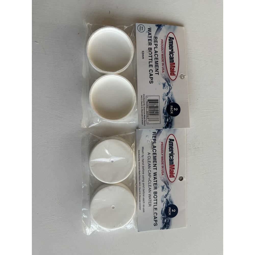 American Maid Replacement Water Bottle Caps 2 Pack 53mm for 3 or 5 gallon jugs